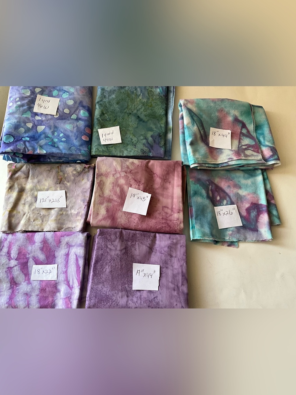Quilting Sewing Fabric Crafts Material Tie-Dye Handmade Multiple Colors
